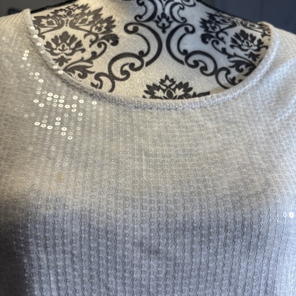 Crosby Sequined Top Sz‎ Xl Beige Or Blush - Picture 2 of 8